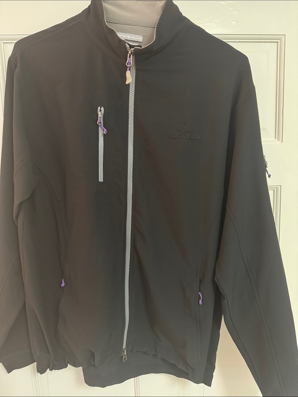 Men’s Peter Millar Black Softshell Jacket- Lexus Logo
